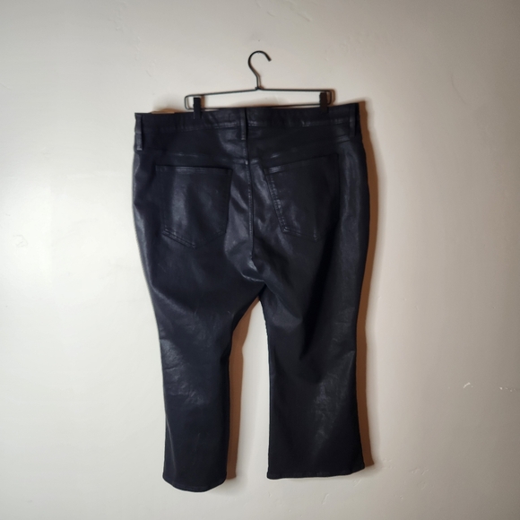 NWT Madewell Kick Out Crop Jeans True Black Wash Coated Edition Size 22W - Picture 4 of 8